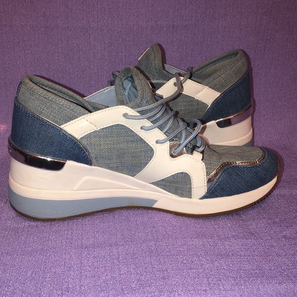 Used Women’s Michael Kors Denim Shoes Size 8 HJ18E - Picture 7 of 12